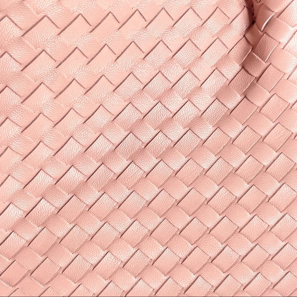 SALE TODAY Lulu Dharma Large Dusty Pink Napa Woven Vegan Leather LIKE NEW - Picture 9 of 9